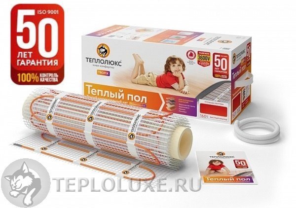 Мат нагревательный "Теплолюкс" Tropix МНН 480 Вт/3,0 кв.м