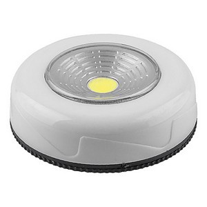 Светодиодный светильник-кнопка  (1шт в блистере) 1LED : 2W (3*AAA в комплект не входят),  68*18мм, белый, FN1204