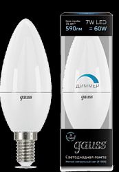 Лампа Gauss LED Candle-dim 7W E14 4100K арт. 103101207-D 