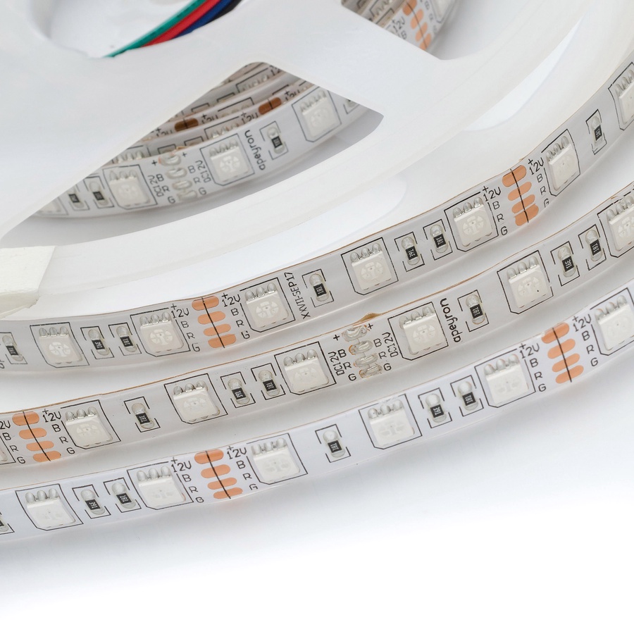 Комплект светодиодной ленты (блок/коннектор) 12В, smd 5050, 60 д/м, IP65 5м арт. 10-35 