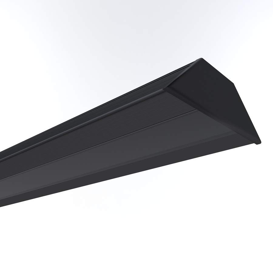 Профиль для светодиодной ленты алюминиевый, черный 28,5х10,4 мм накладной арт. 08-03-Ч 
