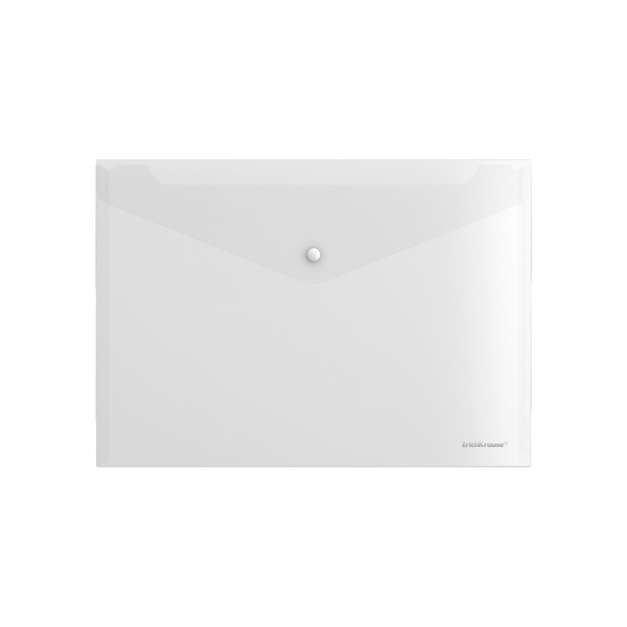 Папка-конверт на кнопке пластиковая ErichKrause® Fizzy Clear, A4