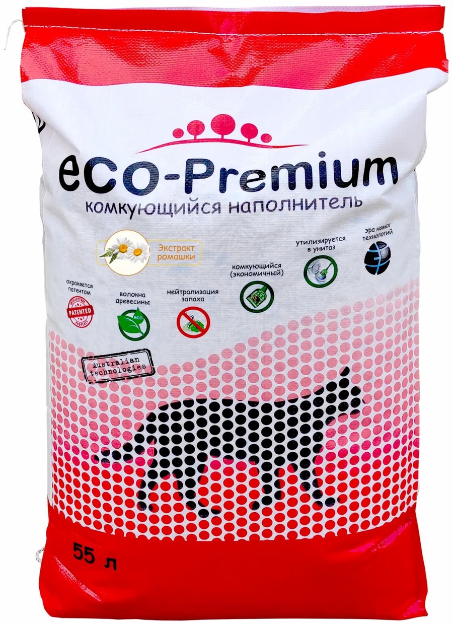 Наполнитель комкующийся древесный ECO-Premium Ромашка 5л 1.9кг 