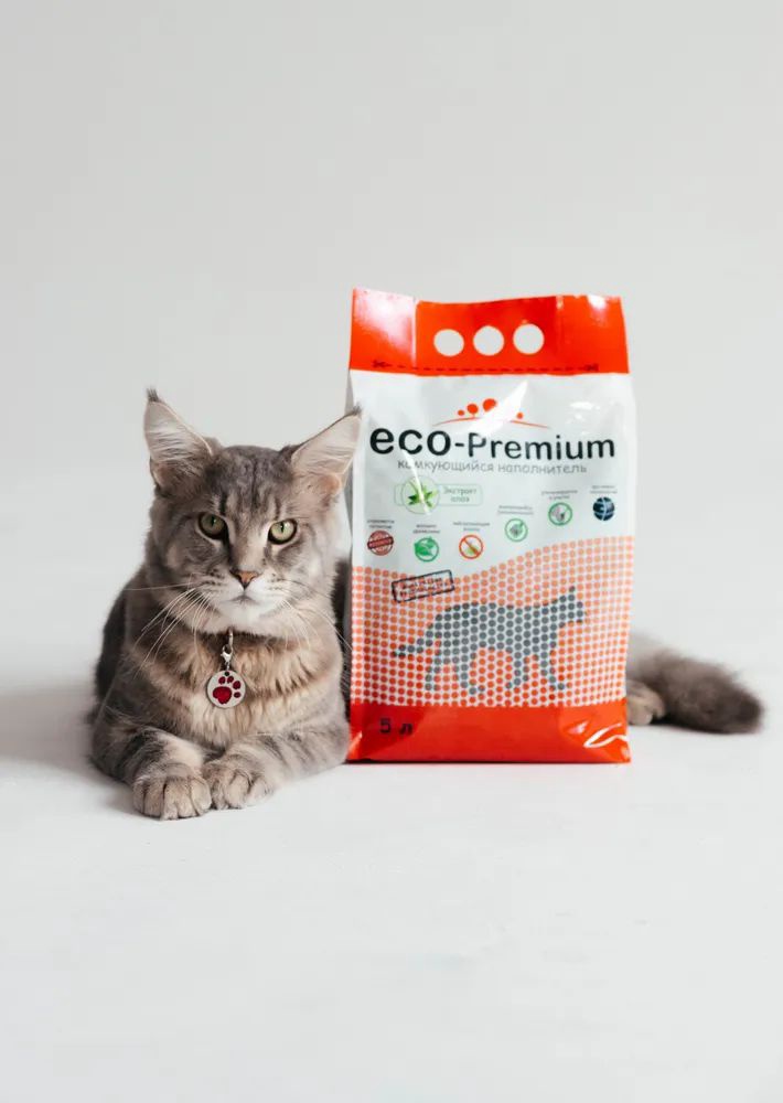 Наполнитель комкующийся древесный ECO-Premium АЛОЭ 5л 1.9кг 