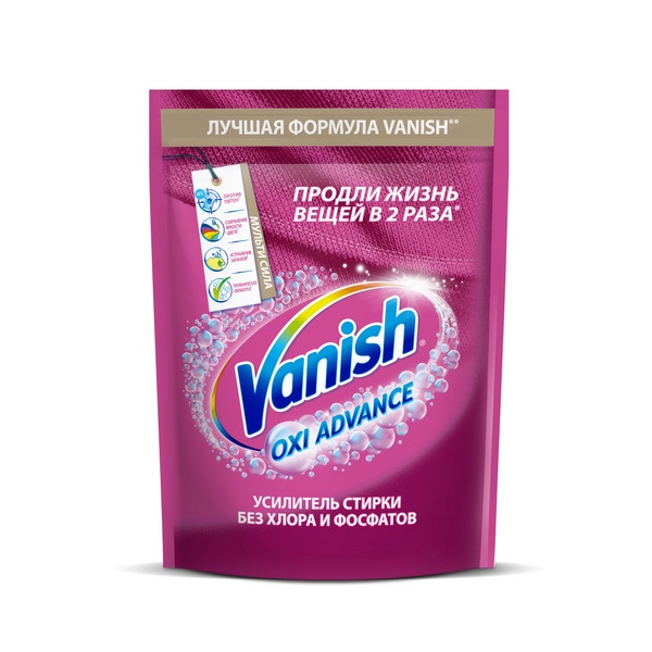 Пятновыводитель для тканей порошкообразный 400 г VANISH Oxi Advance