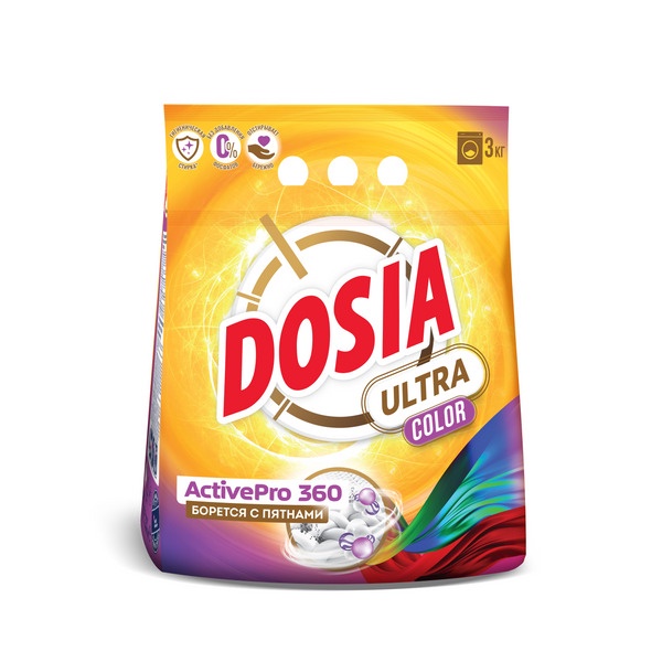 С/пр для автомат. стиральных машин и ручной стирки Dosia Ultra Color 3кг