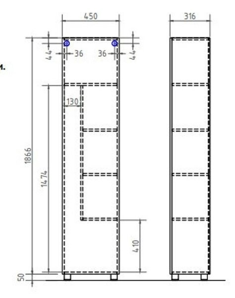 Пенал Geometry бетон арт. п23-450 Россия