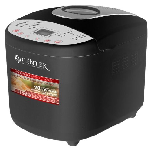 Хлебопечка Centek СТ-1406 черная 650Вт 