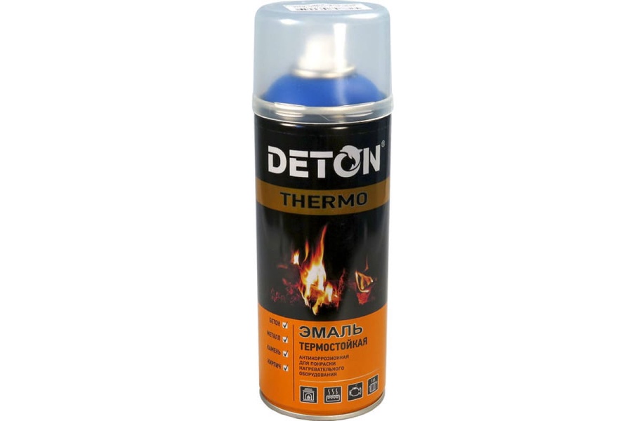 Эмаль термостойкая DETON THERMO черная 