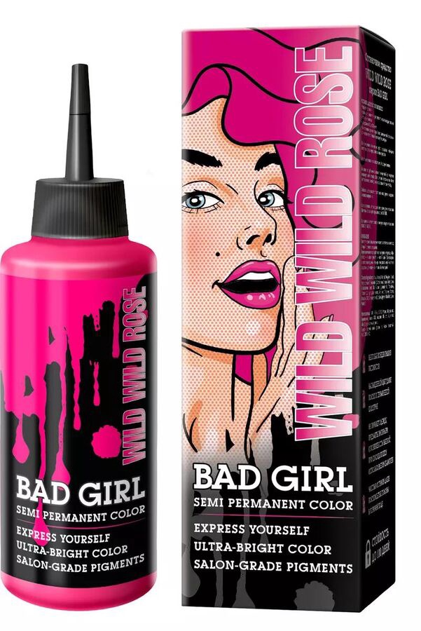 Средство оттеночное для волос серии BAD GIRL Wild  Rose (розовый), 150 мл