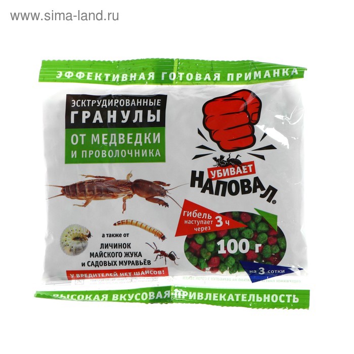Средство от медведки и проволочника Наповал 100 г 