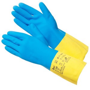 Перчатки из латекса и неопрена, двуцветные (размер 9 (L)) HP300