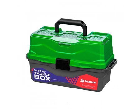 Ящик для снастей трехполочный NISUS Tackle Box зеленый арт. MB-BU-10 