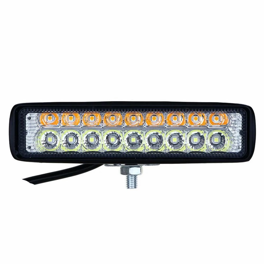 Фара светодиодная NG 54W (18 SMD) направленный поток, белый+желтый свет 