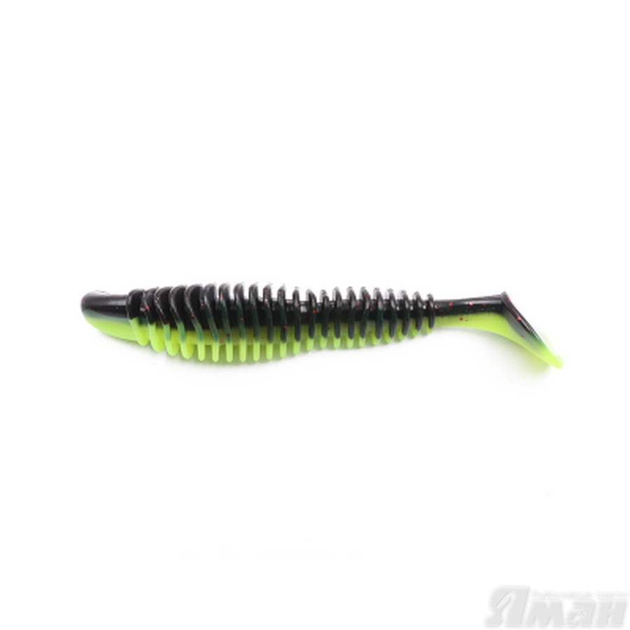 Виброхвост YAMAN PRO Arris Shad inch Black Red Flake/Chartreuse р. 2,5 7 шт. арт. YP-AS25-32 