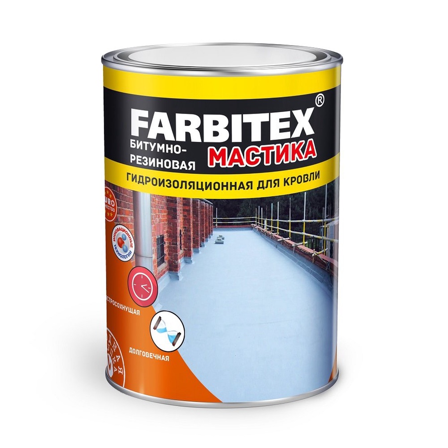 Мастика битумно-резиновая FARBITEX 2кг