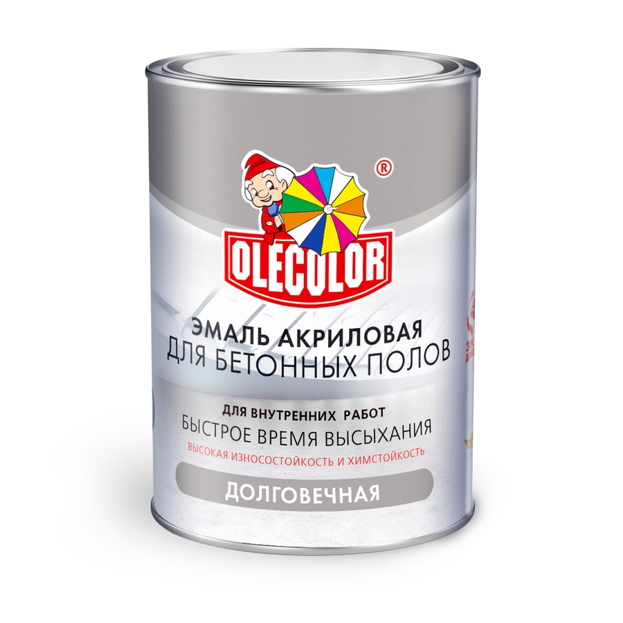 Эмаль акриловая для бетонных полов белый (3.5 кг) Olecolor