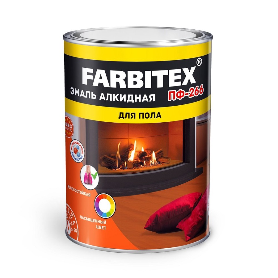 Эмаль алкидная ПФ-266 Farbitex светлый орех 1,8 кг. 