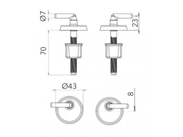 Крепеж для сиденья унитаза AV Engineering Alfa арт. AVE129609 