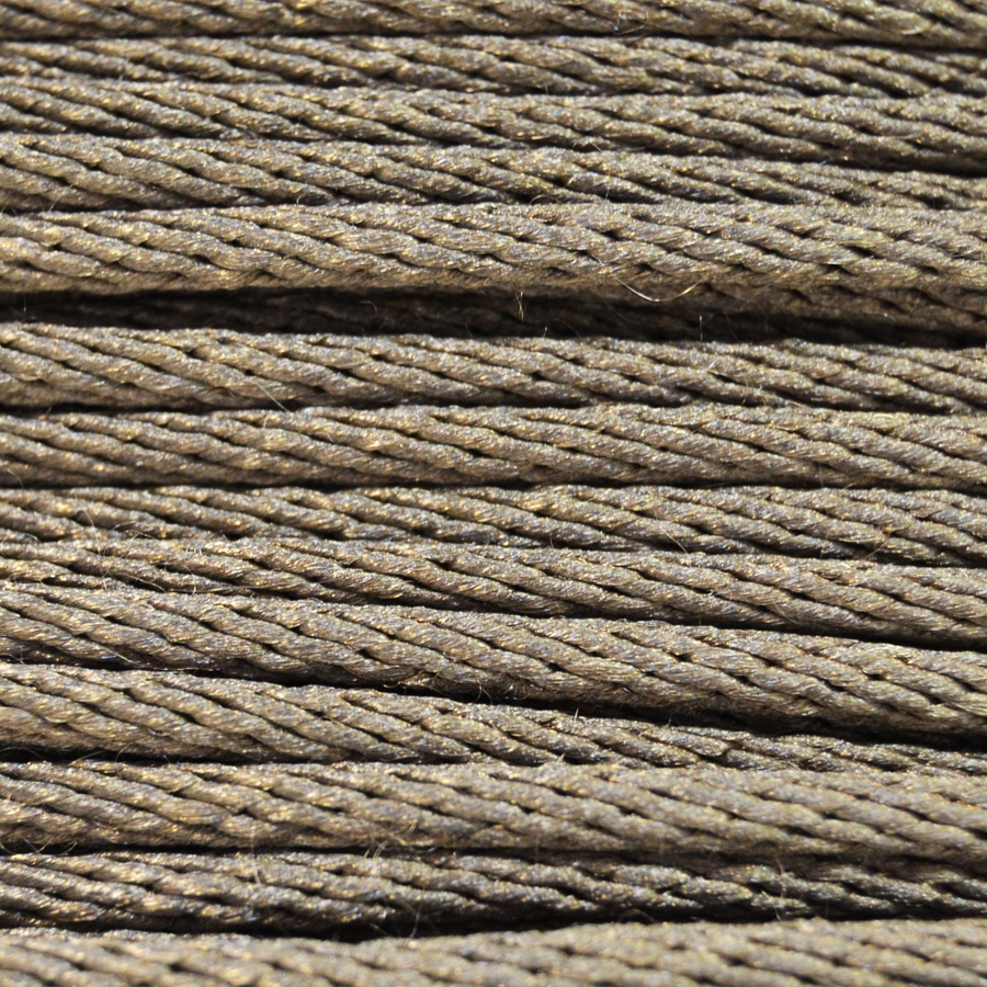 Шнур спирального плетения декоративный коричневый 600м арт. 12943 
