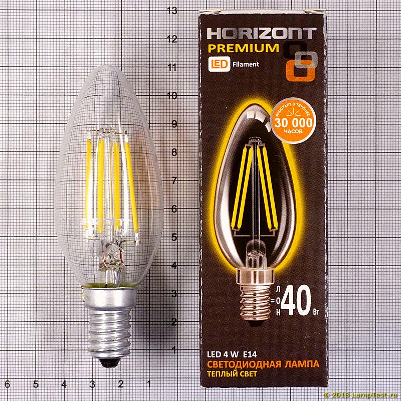 ЛАМПА В КР.УП. LED-F C37 4 W 3000 К E14 (свеча)