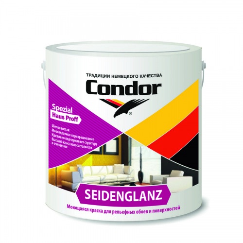 Интерьерная краска для стен и потолков Condor
Seidenglanz 6 кг