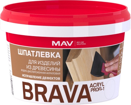 Шпатлевка BRAVA ACRYL PROFI-1 сосна 0,5л 700г 