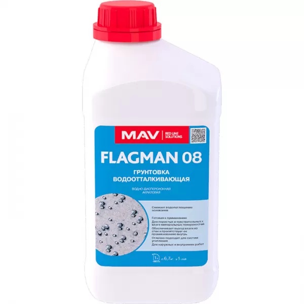 Грунтовка МАВ FLAGMAN 08 бесцветная 1л 1кг 