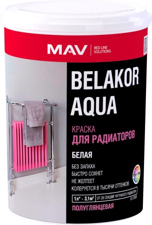 Краска радиаторов база BELAKOR AQUA TR полуглянцевый 500г 