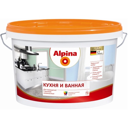 Краска Альпина ВД-ВАЭ прозрачная 2,35л 3,24кг 