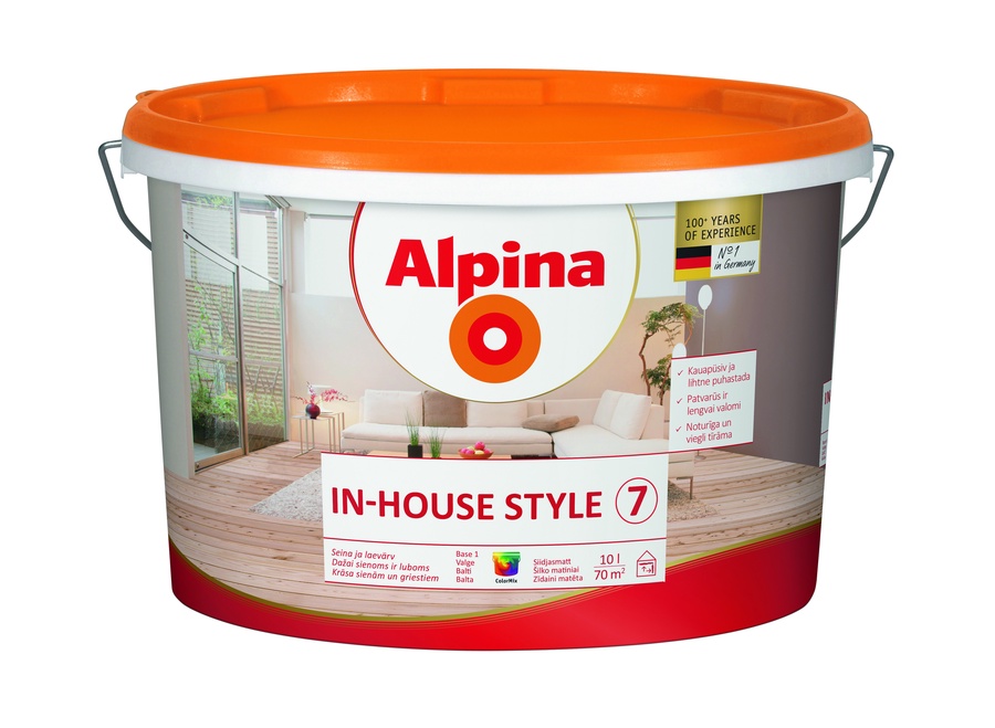 Краска ВД-ВАЭ Alpina In-house style 7 Base-3 0,85 л.  арт. 948102870 