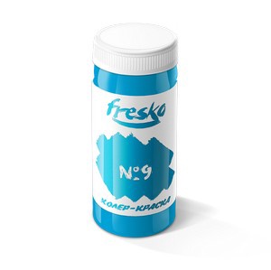 Колер-краска "FRESKO" ТОН № 9 ГОЛУБОЙ 0,5 кг.