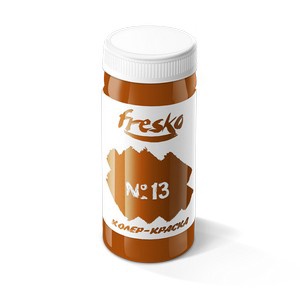 Колер-краска "FRESKO" ТОН № 13 КИРПИЧНЫЙ 0,5 кг.