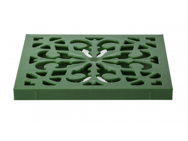 Решетка пластиковая декоративная к дождеприемнику (зеленый папоротник)