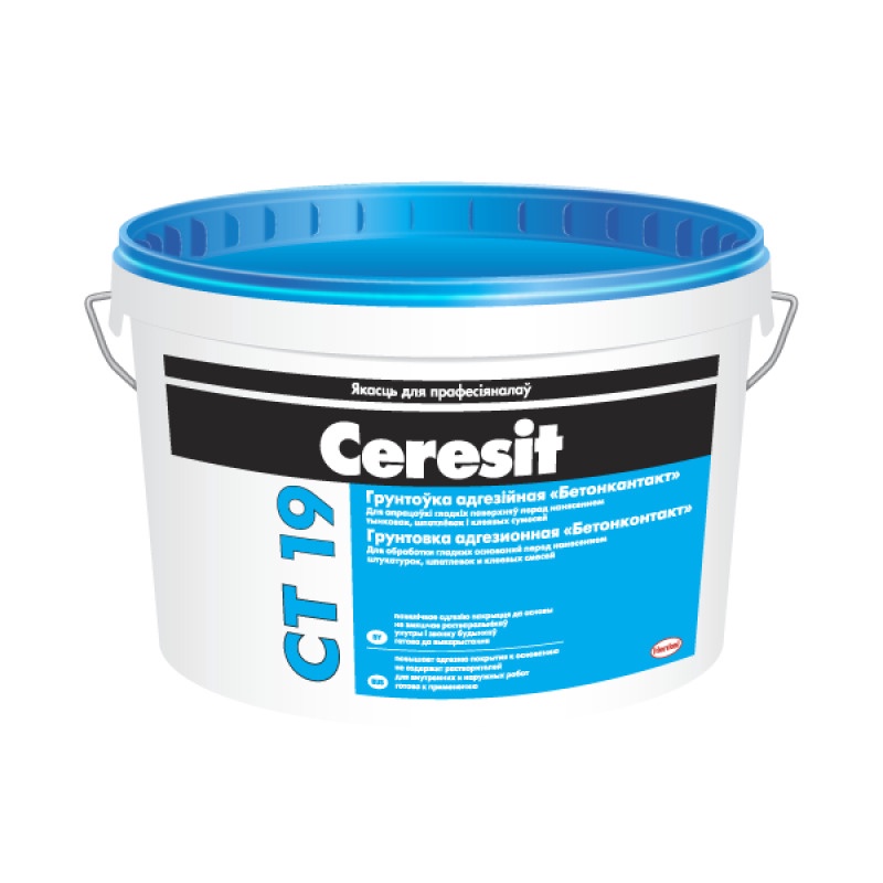 Грунтовка Ceresit СТ 19 адгезионная 10л 15кг 