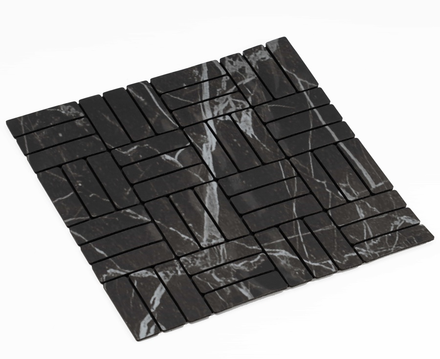 Мозаика самоклеящаяся Самоклейкин черные руны 300х300х4 мм арт. MPR-BL01 
