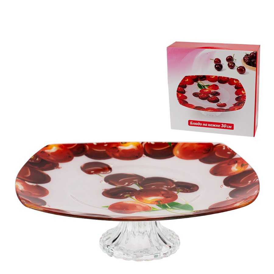 Блюдо на ножке 30см квадрат арт. B350012B CC116 