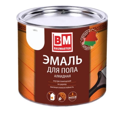 Эмаль для пола BAUMASTER золотисто-коричневая 1,8кг 