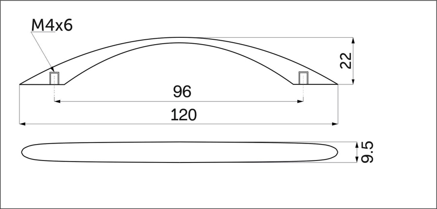 Ручка мебельная сатин арт US26-96  