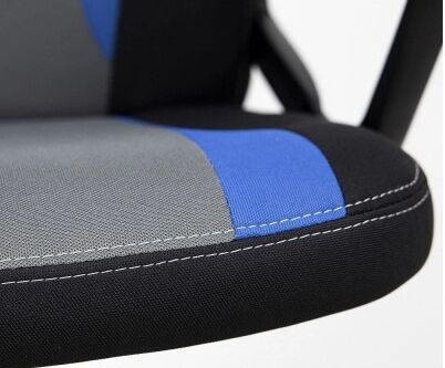Кресло поворотное "FLAVIY" ткань черный/серый/синий арт. 86380