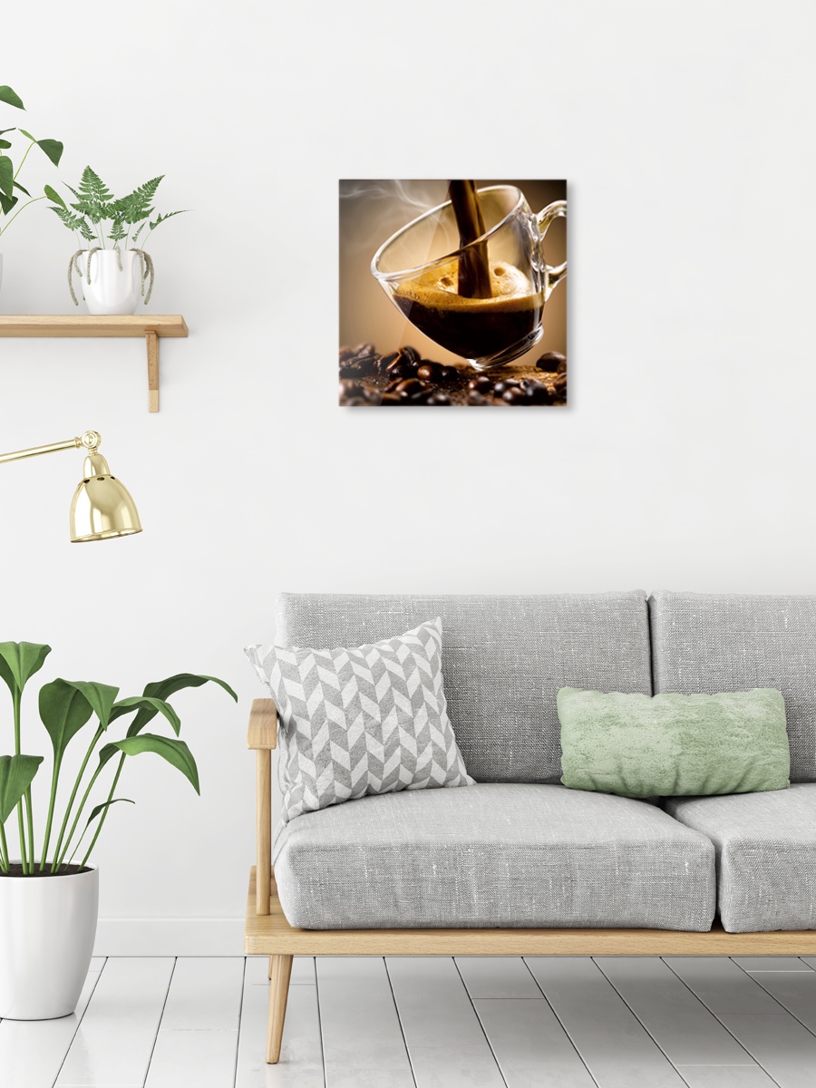 Картина на стекле 40х40 "Чашка кофе". Артикул WB-02-21-03