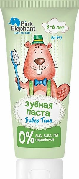 Зубная паста PINK ELEPHANT Бобер Тема 0.05л 10 