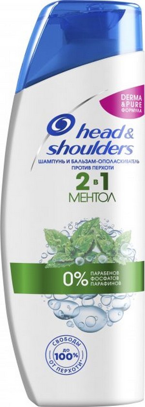 HEAD & SHOULDERS Шампунь и бальзам-ополаскиватель против перхоти 2в1 Ментол 200мл