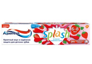 Aquafresh паста зубная 50 мл Splash со вкусом клубники и мяты