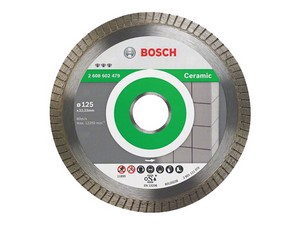Алмазный круг 125х22 мм по керамике Turbo BEST FOR CERAMIC EXTRA-CLEAN BOSCH (сухая резка)