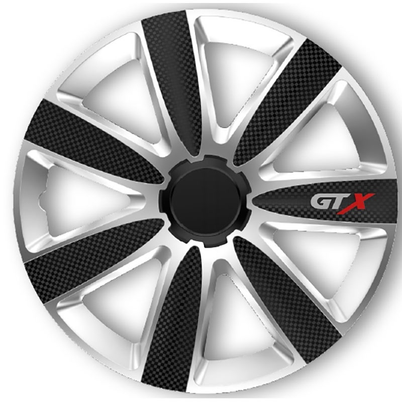 Колпаки колесные 13 дюймов "GTX carbon black & silver"