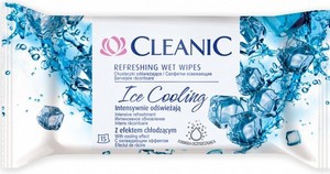 Cleanic салфетки влажные освежающие ICE Coolingс ментолом и антибактериальной жидкостью 15шт