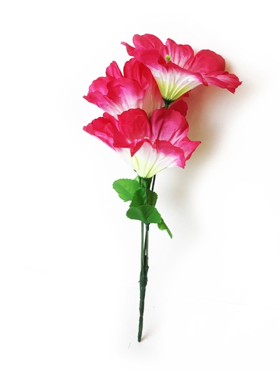 Цветы искусственные Настурция 5 цветков ассорти 33 см арт. BY-700-48 