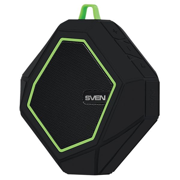 Система акустическая SVEN PS-77 5W 600mA*h microSD Waterproof IP*5 черно-зел. 