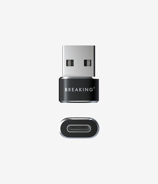 Адаптер Breaking AUX USB-A-USB-C OTG Черный 